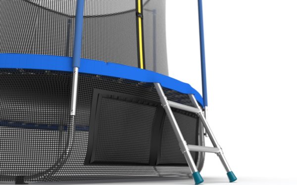 EVO JUMP Internal 8ft (Sky). Батут с внутренней сеткой и лестницей, диаметр 244 см (синий) + нижняя сеть